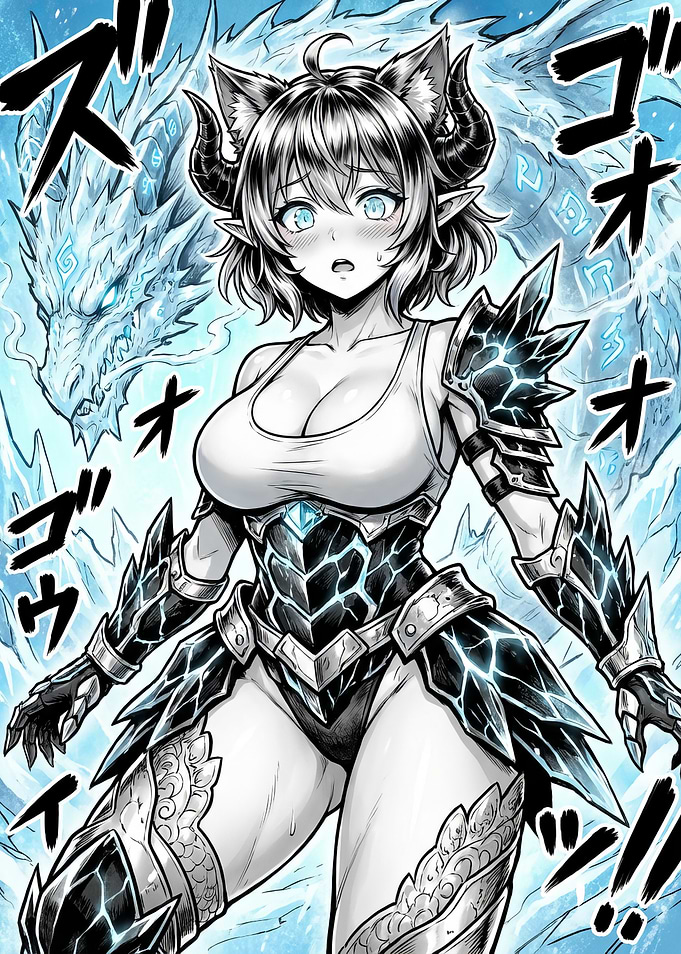 Anime Girl with Dragon Armor