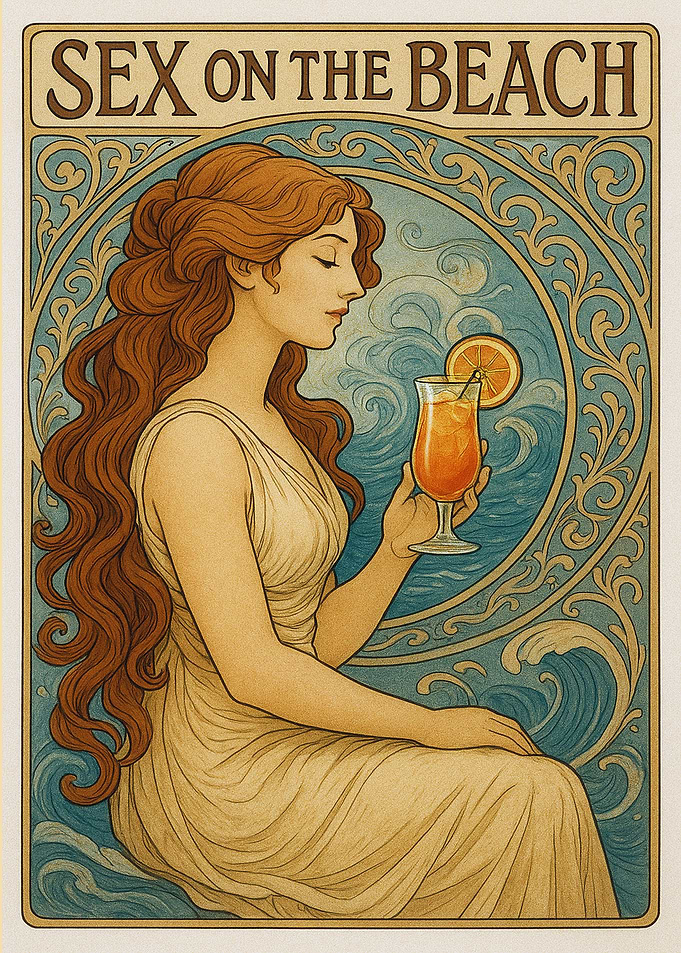 Sex on the Beach Art Nouveau