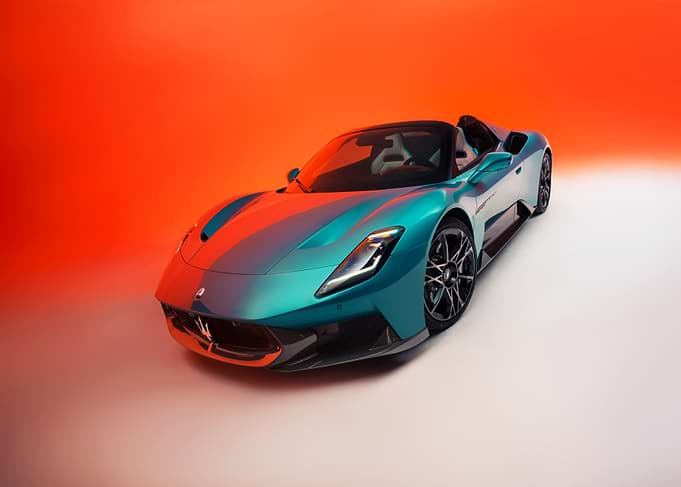 Teal Maserati MC20 Cielo Convertible