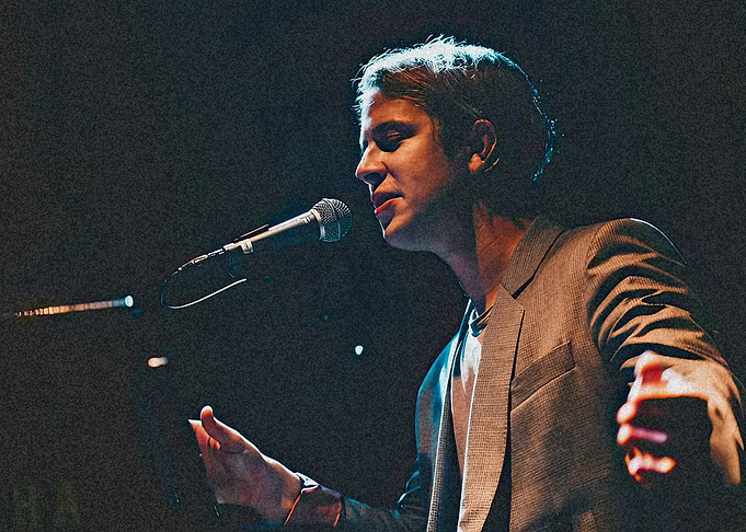 Singer performing on stage