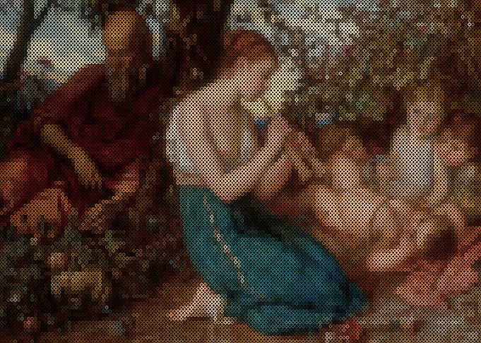 Girl playing The Greek Double Pipe