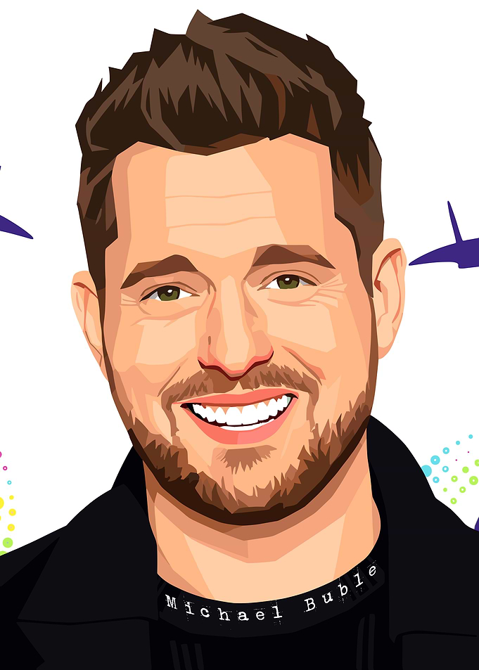Michael Buble Portrait Illustration
