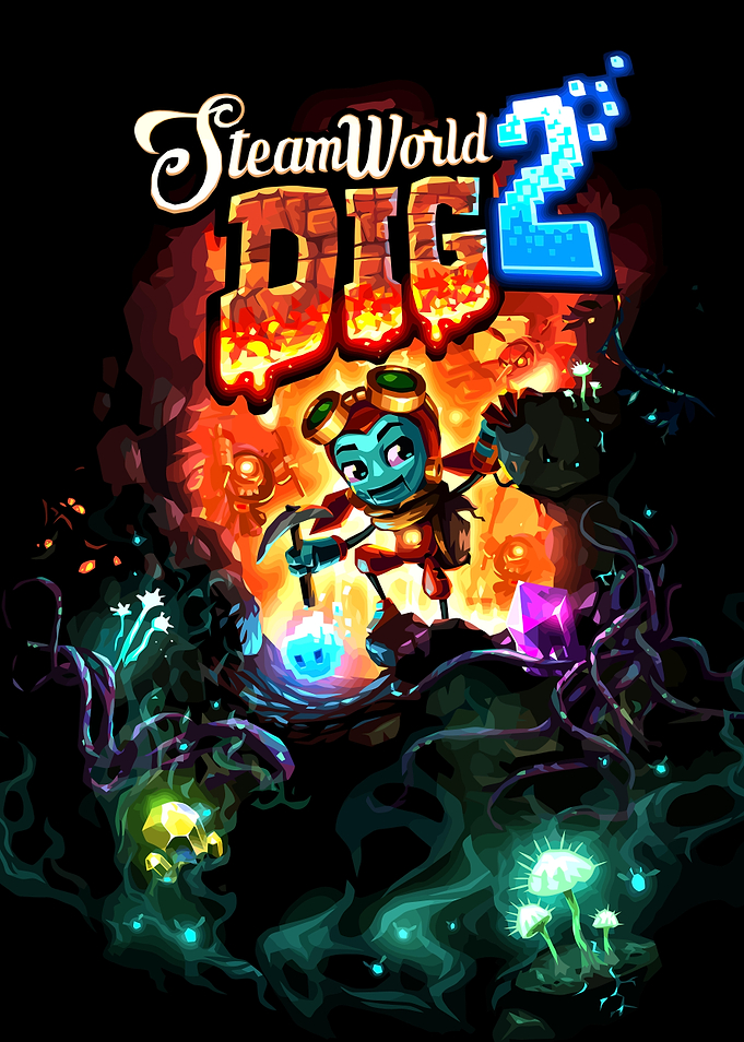 Steam World Dig II Game Cover Illustration