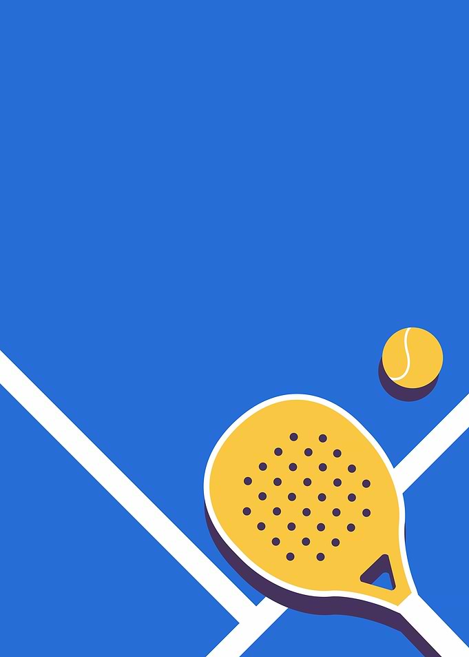 Padel Racket and Ball Illustration