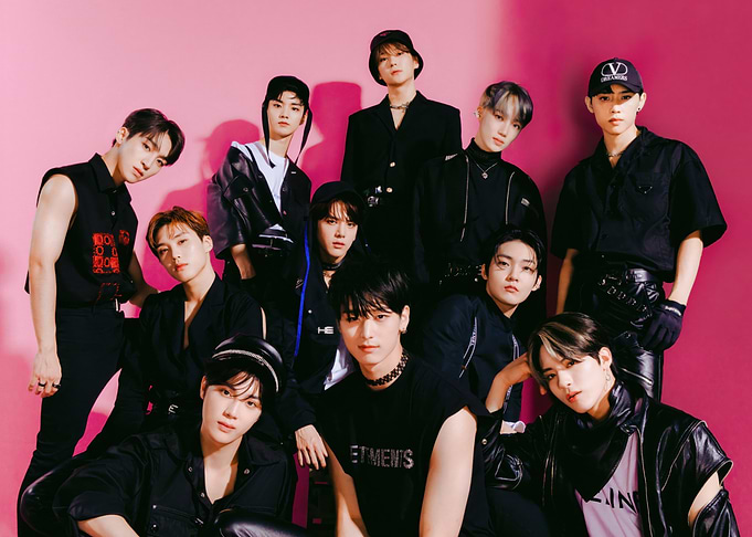 Group Portrait of Stylish Young Men ateez