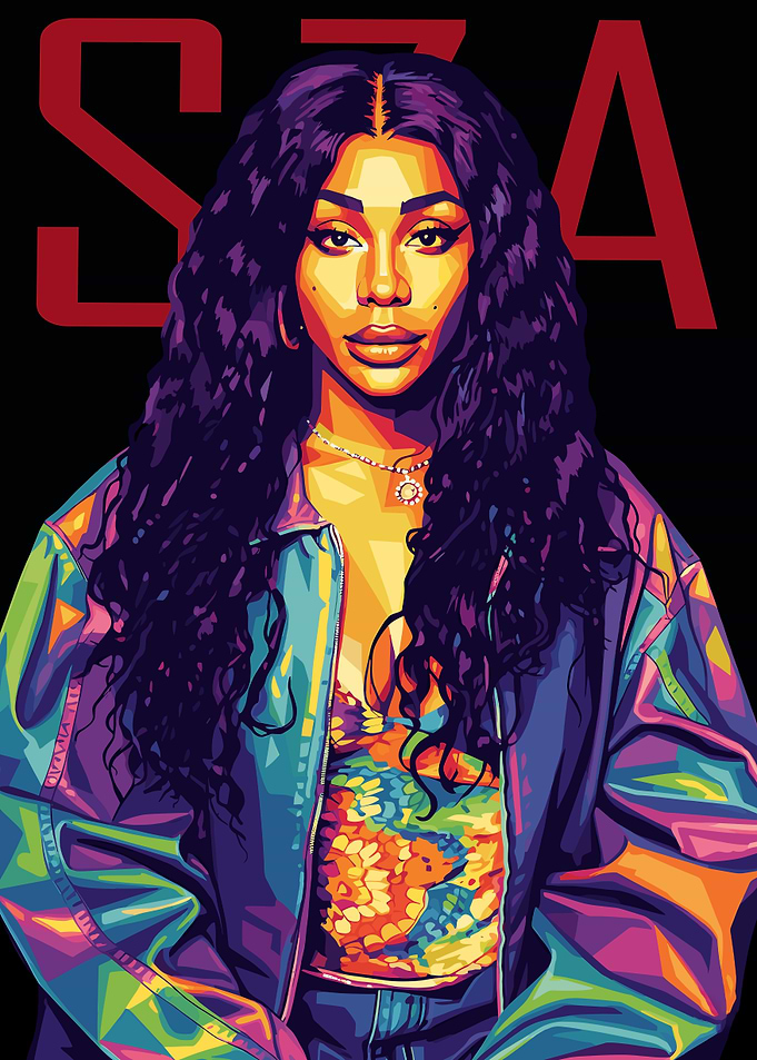 SZA Portrait Pop Art