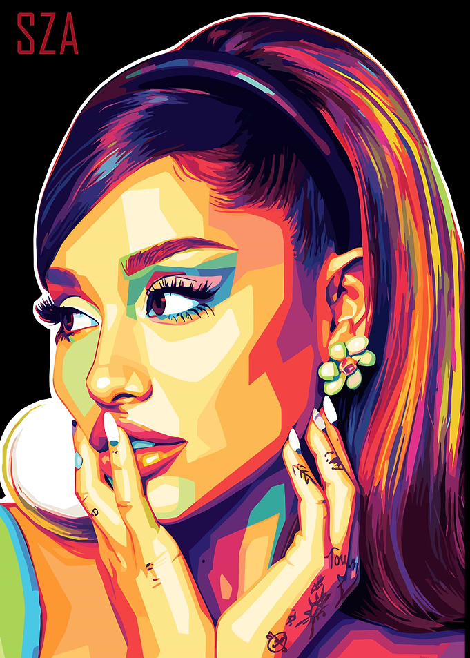 SZA Portrait Pop Art