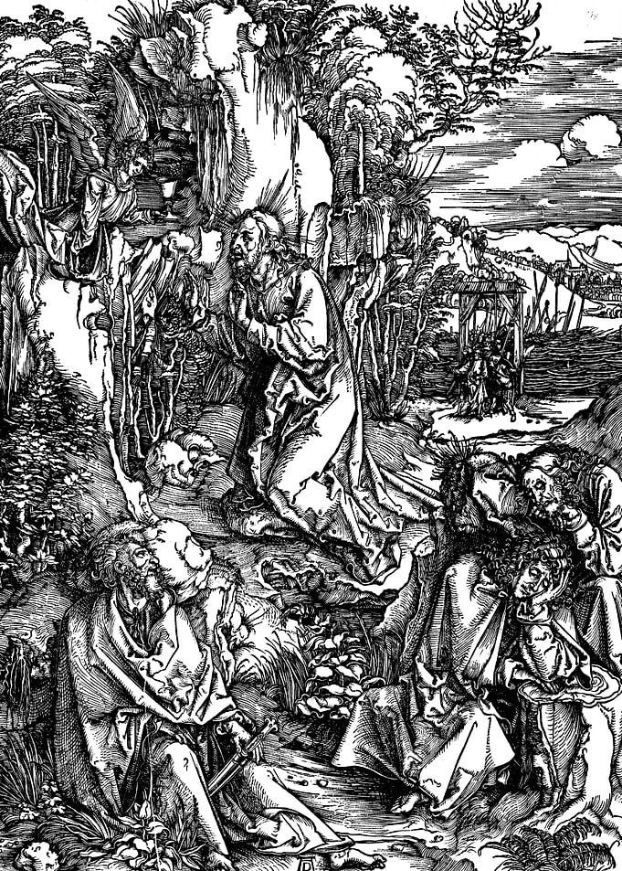Agony in the Garden Albrecht Durer Engraving