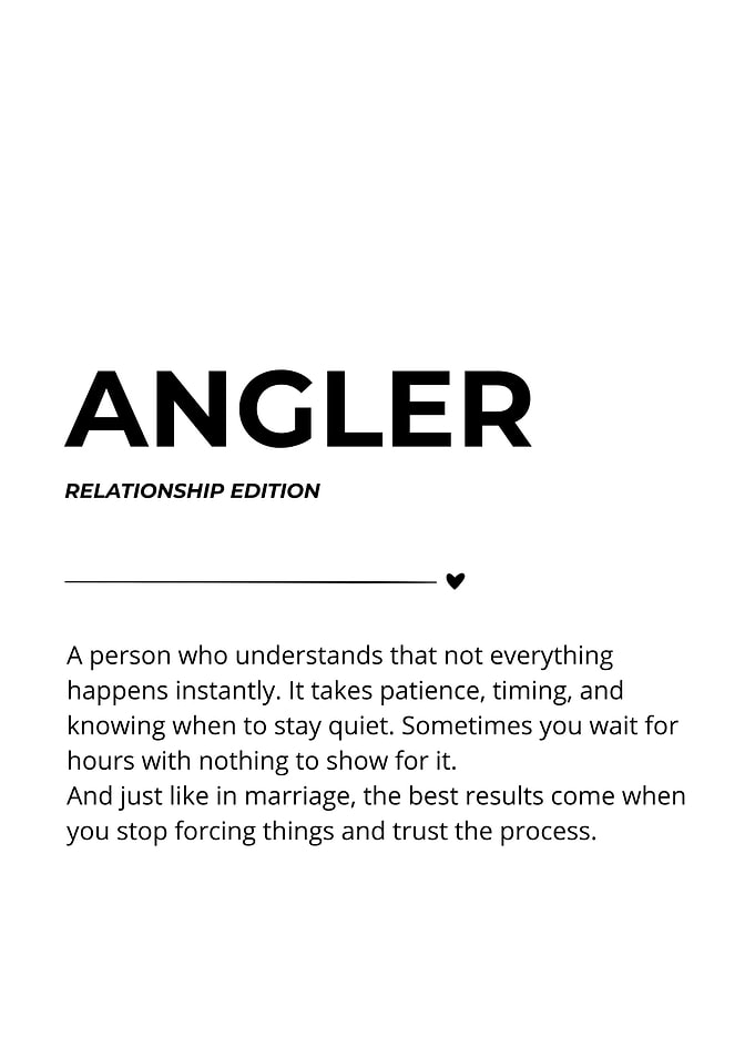 Angler Relationship Edition | Funny Wedding Gift for Fishing Lovers