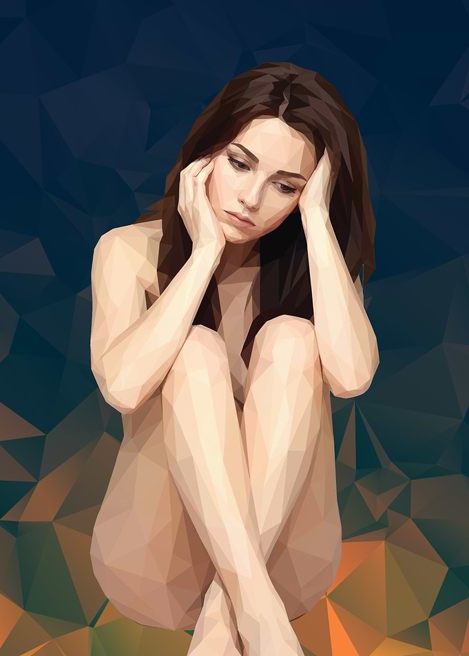 Contemplating girl