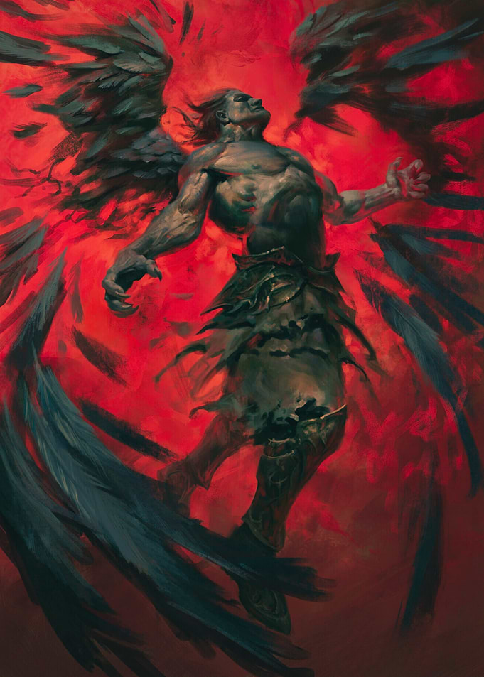 Fallen Angel in Red