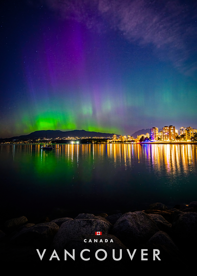 Vancouver Aurora Borealis Nightscape