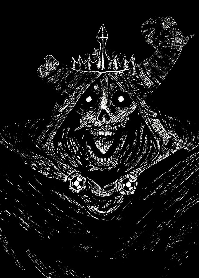 Creepy Crowned Skull The Lich