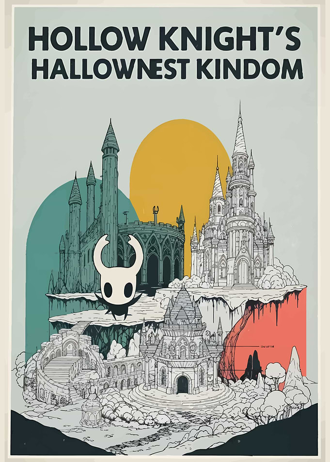 Hollow Knight's Hallownest Kingdom Poster