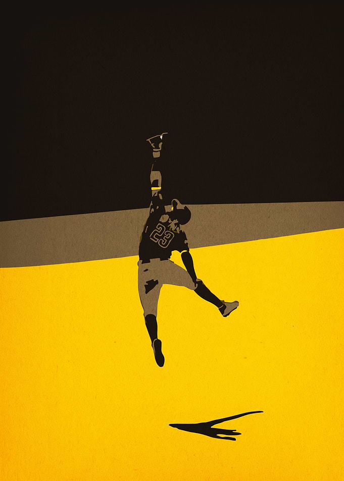 Baseball Player Catch Silhouette Art