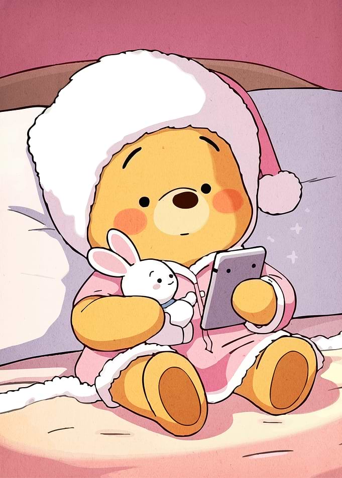 Winnie the Pooh with Tablet
