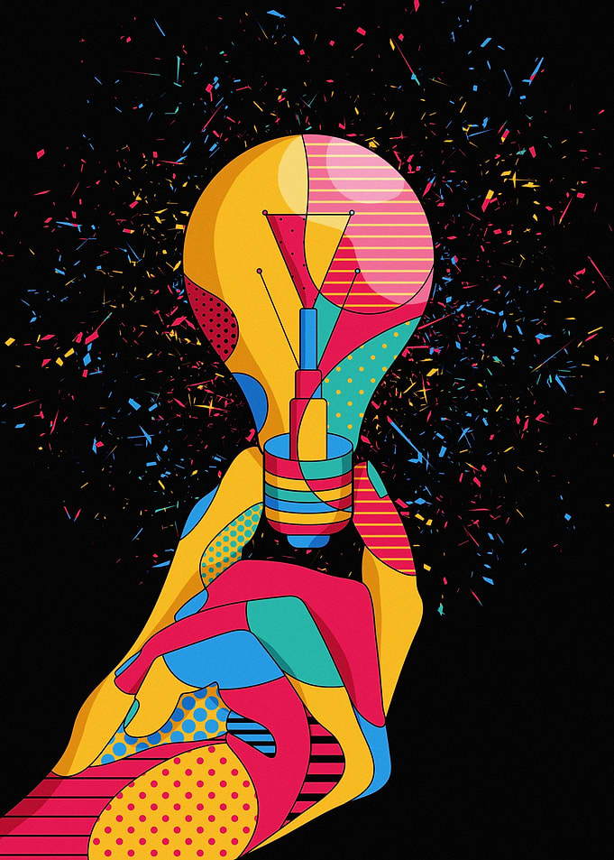 Colorful Idea Lightbulb