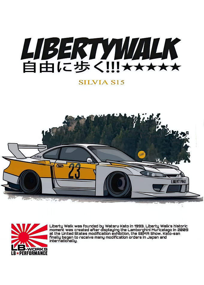 Liberty Walk Silvia S15 Illustration