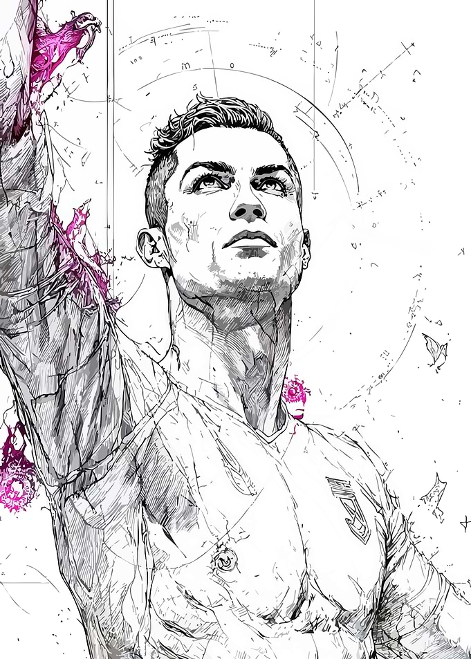 Cristiano Ronaldo Sketch Art