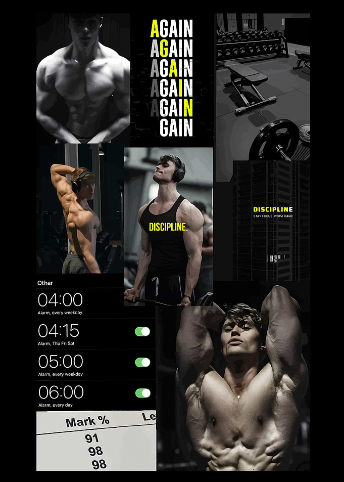 Fitness Motivation Collage