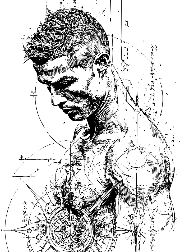 Cristiano Ronaldo Sketch Art