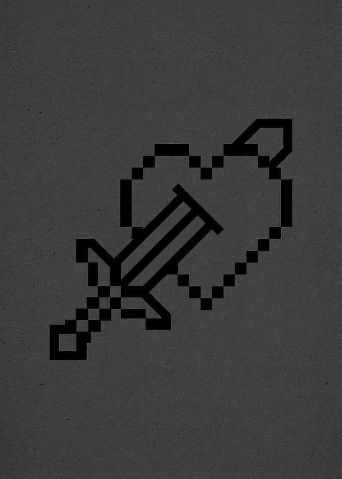 Pixel Heart and Sword