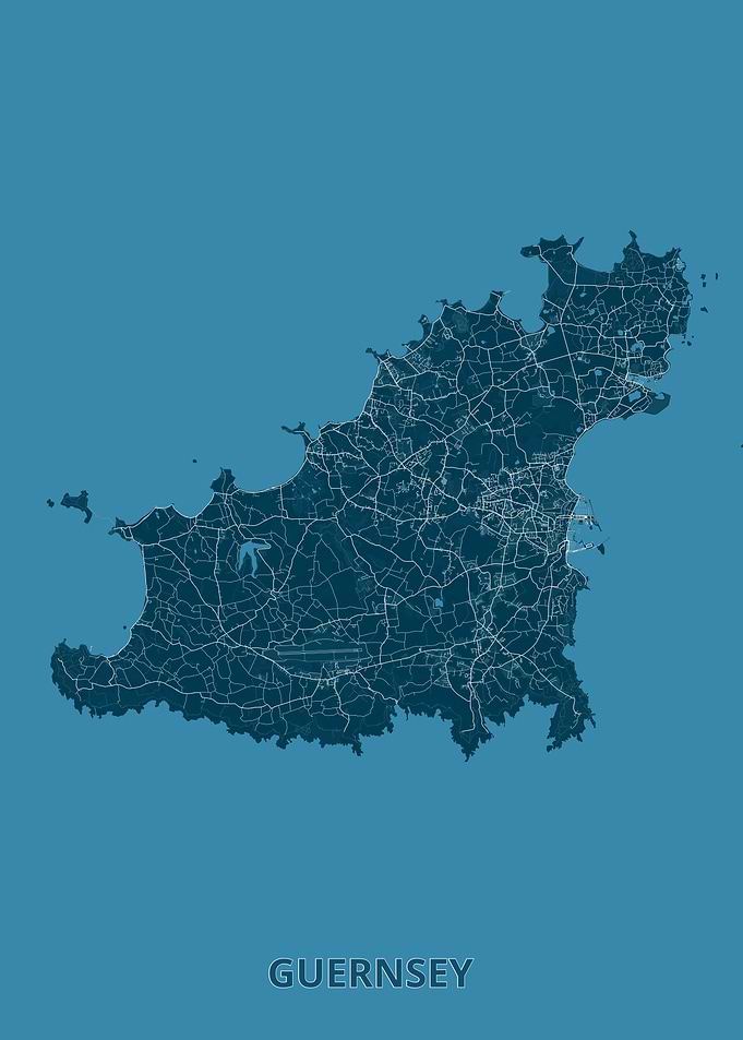 Guernsey Island Map