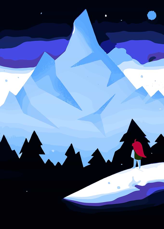 Celeste Mountain Pixel Art