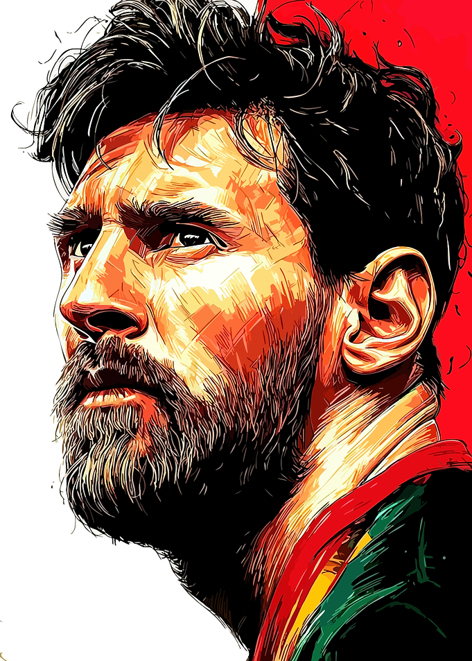 Lionel Messi Portrait Illustration
