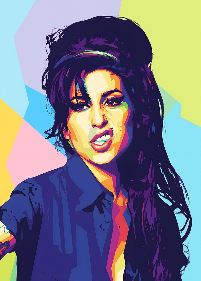 Amy Winehouse Pop Art Portrait