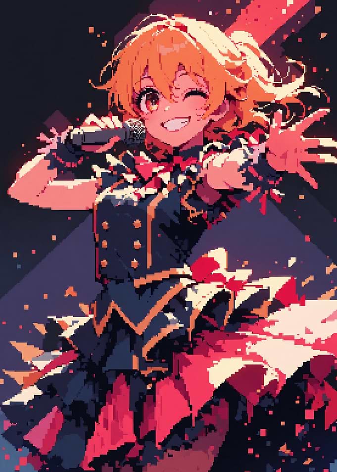 Pixel Art Anime Girl