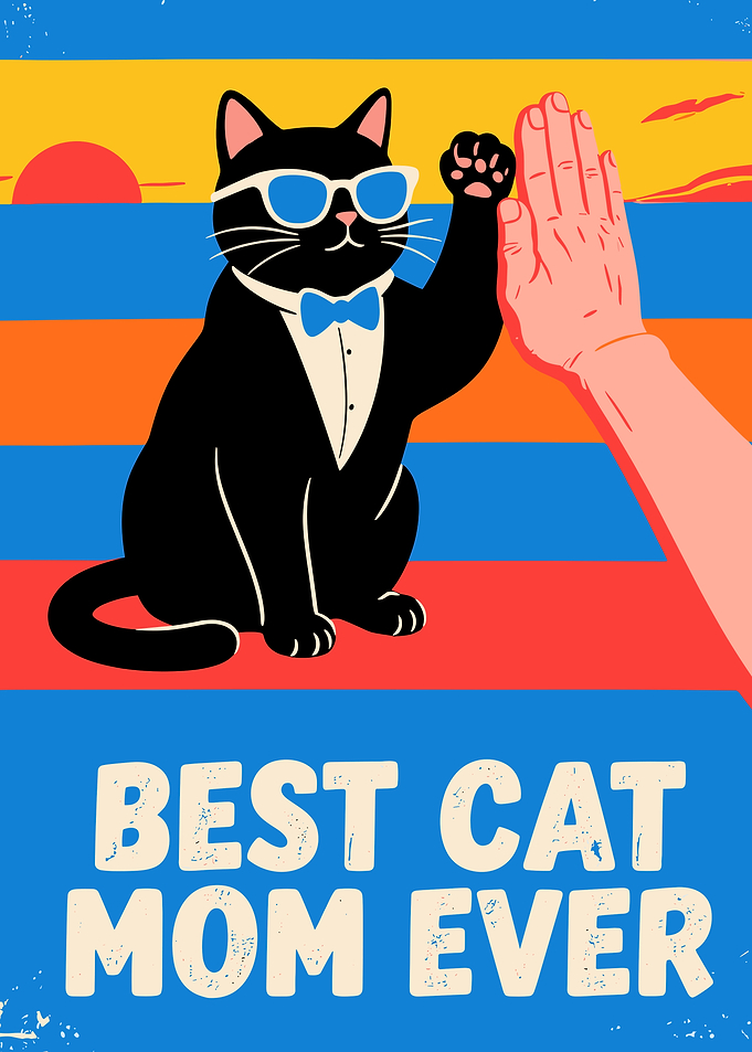 Best Cat Mom Ever Illustration