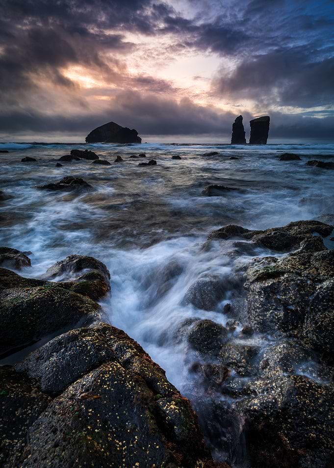 Ocean Rocks at Sunset