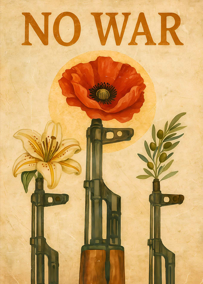 No War: Flowers and Guns