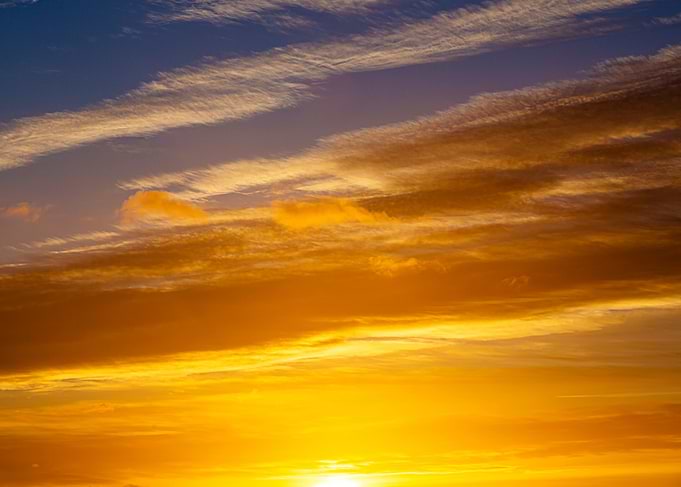 Golden Sunset Sky