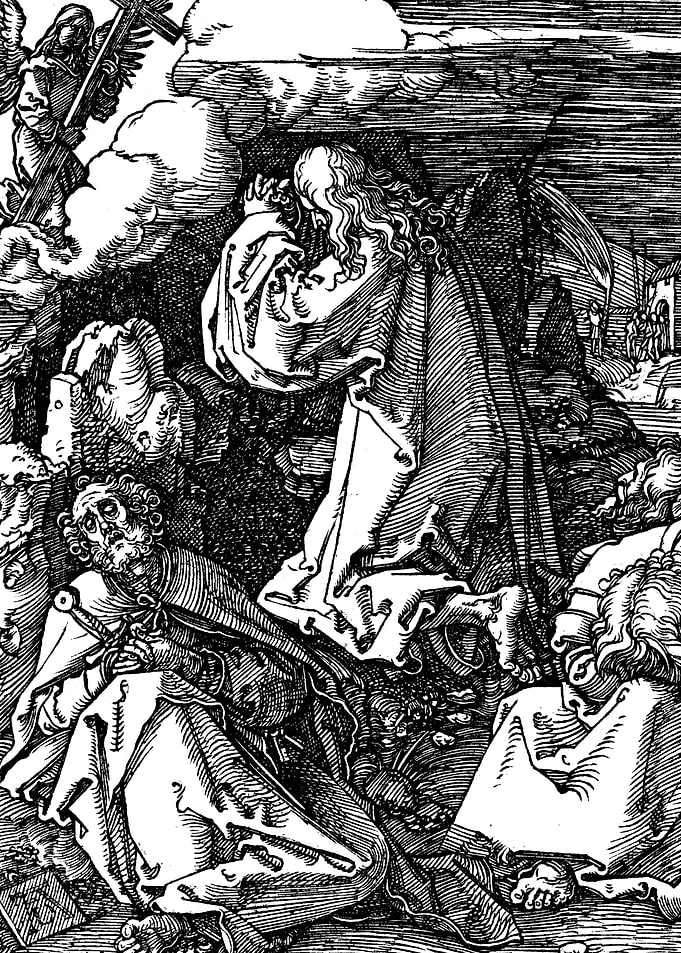 Christ on the Mount of Olives Albrecht Durer Engraving