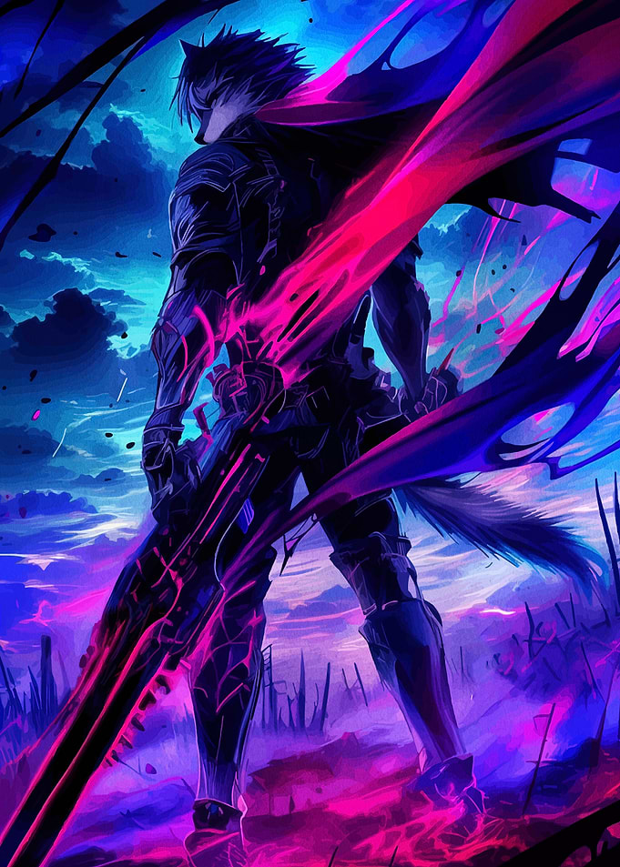 Wolf Warrior with Glowing Weapon
