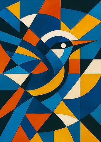 Abstract Bird Geometric Art
