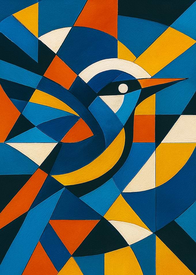 Abstract Bird Geometric Art