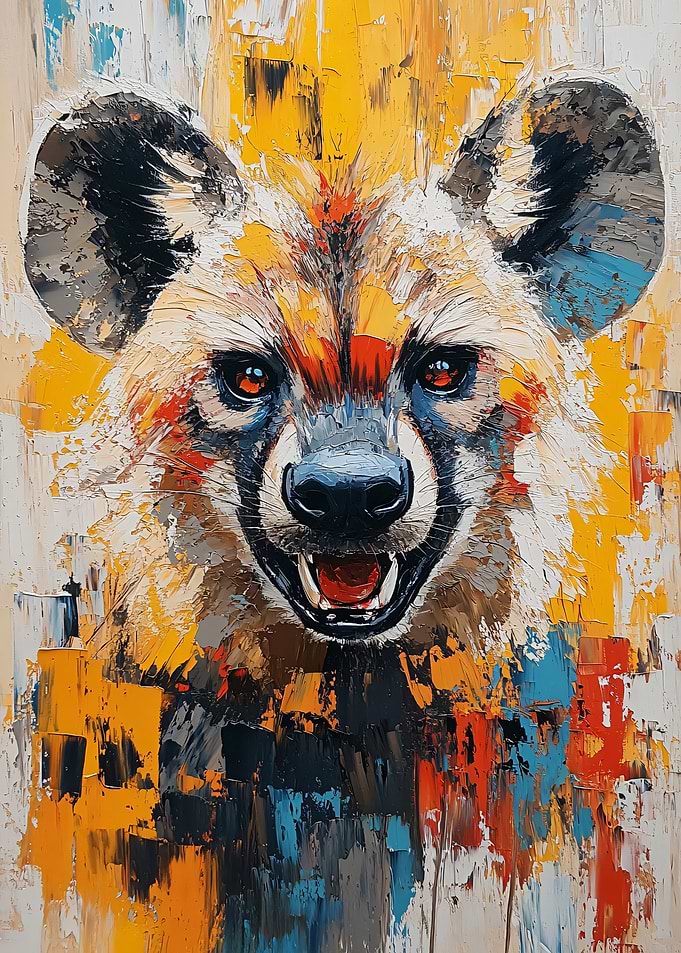 Hyena Portrait Painting