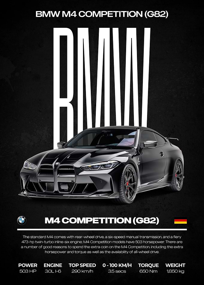 BMW M4 Competition (G82) Poster