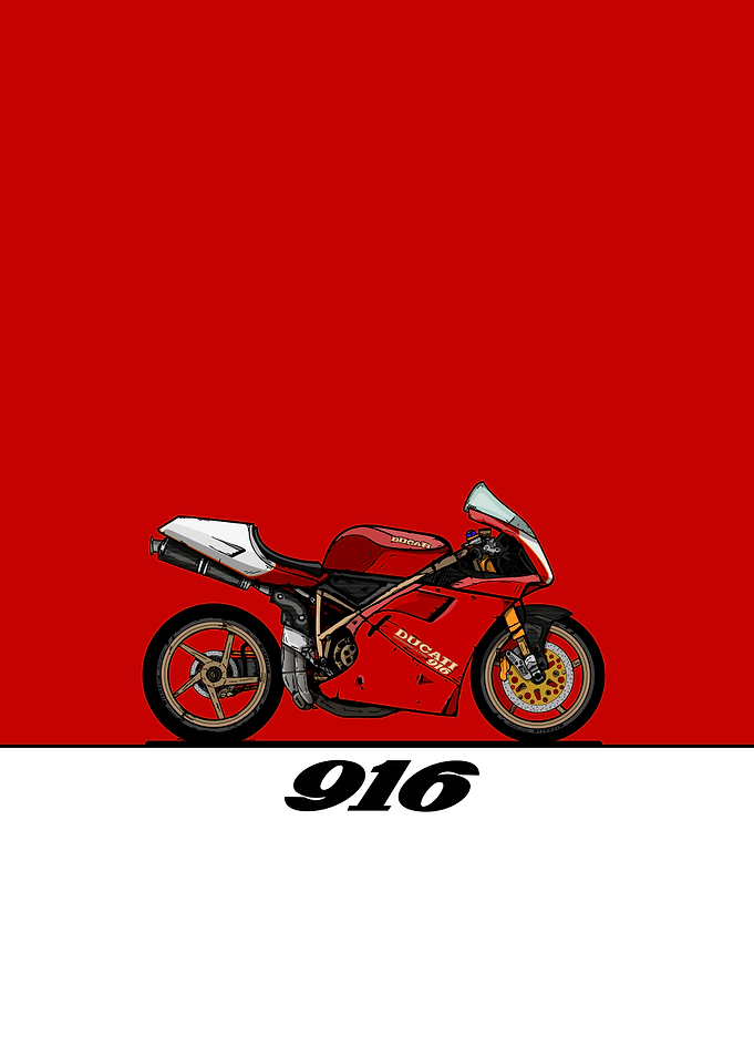 Ducati 916 – Iconic Italian Superbike Art