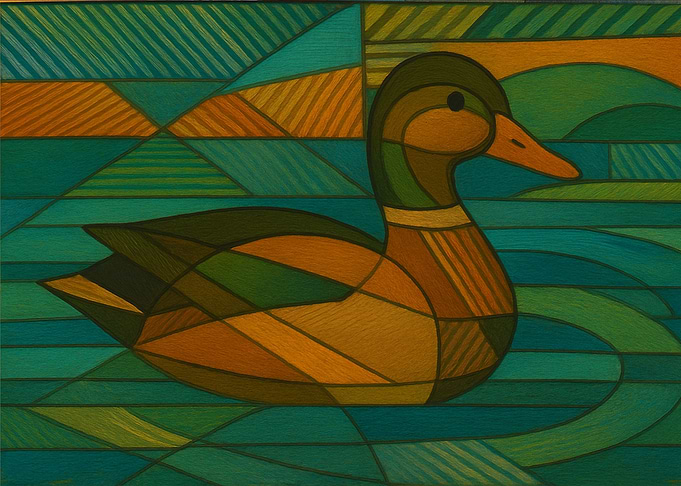 Geometric Duck illustration