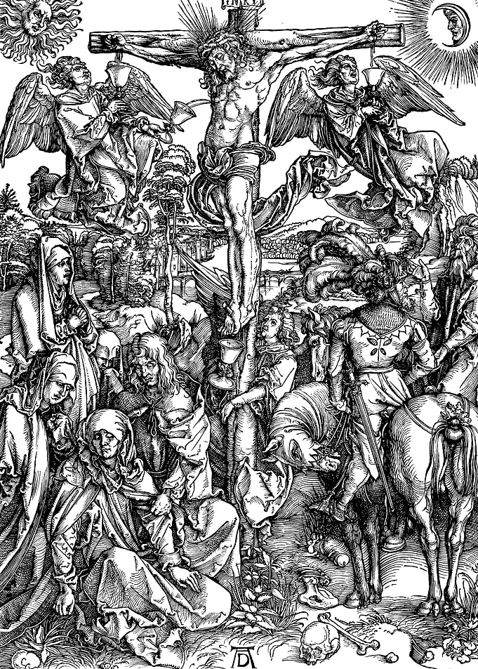 Crucifixion of Jesus Christ Albrecht Durer Engraving