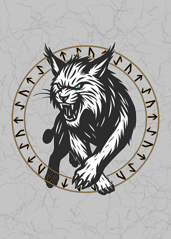 Angry Lynx with Runes