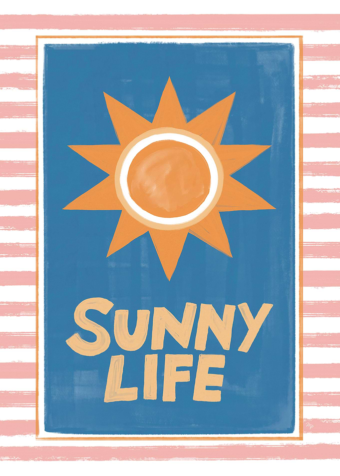 French Retro Sunny Life Illustration