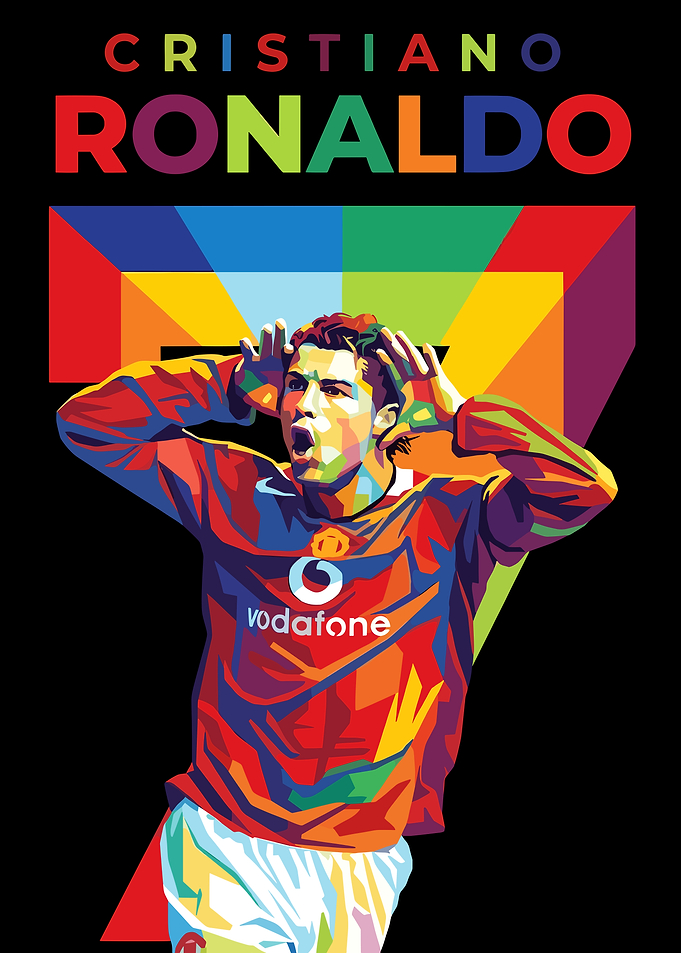 Ronaldo potrait pop art