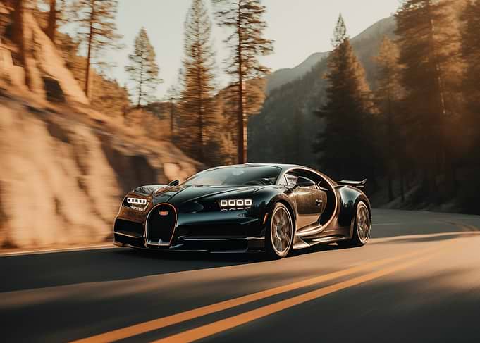 Bugatti Chiron on Road