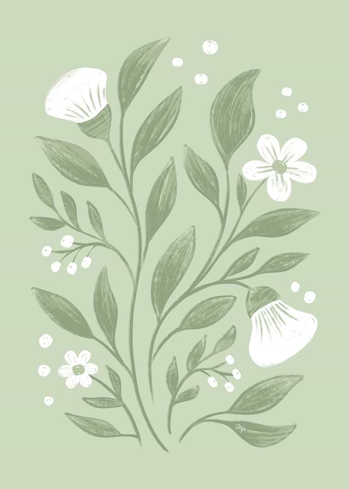 Mint green rustic Flowers