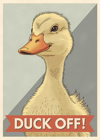 Duck Off! Funny Animal Poster
